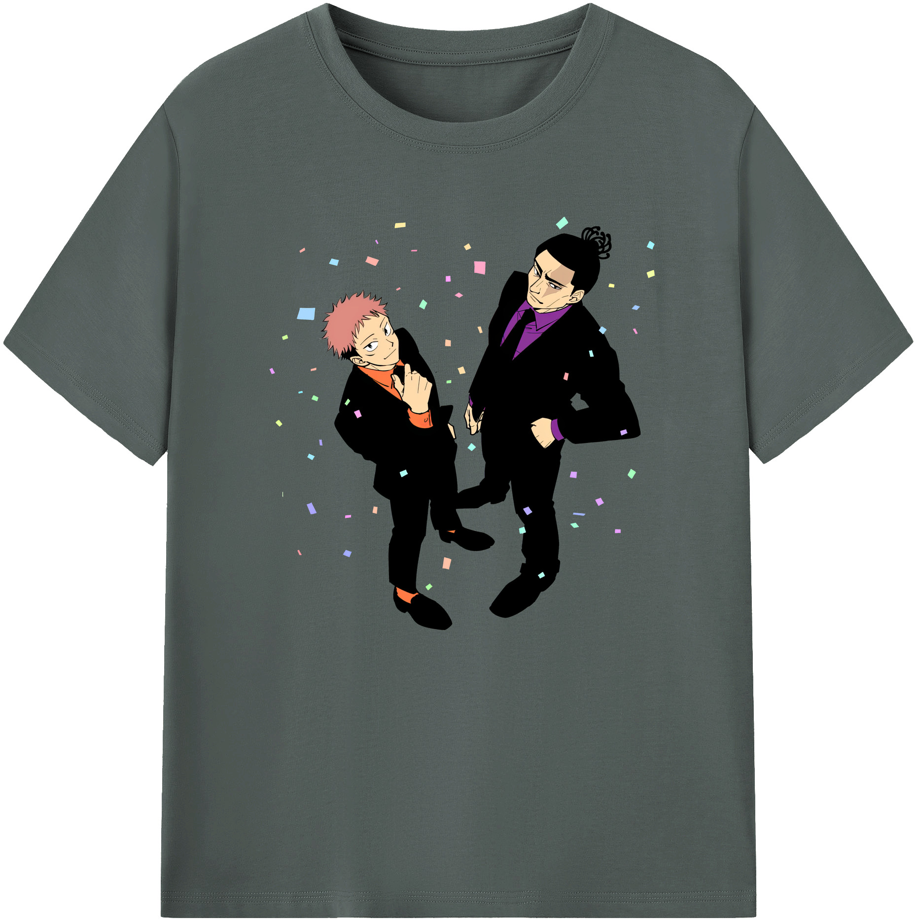 （画像用） 呪術廻戦 Jujutsu Kaisen 綿100％ メンズ半袖Tシャツ｜肌触りやわらか＆通気性
